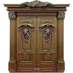 精品雕花原木門 展志門業(yè)